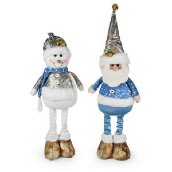 253811 Фігура новорічна "Santa Snowman" 60см (ноги-телескоп) R96528