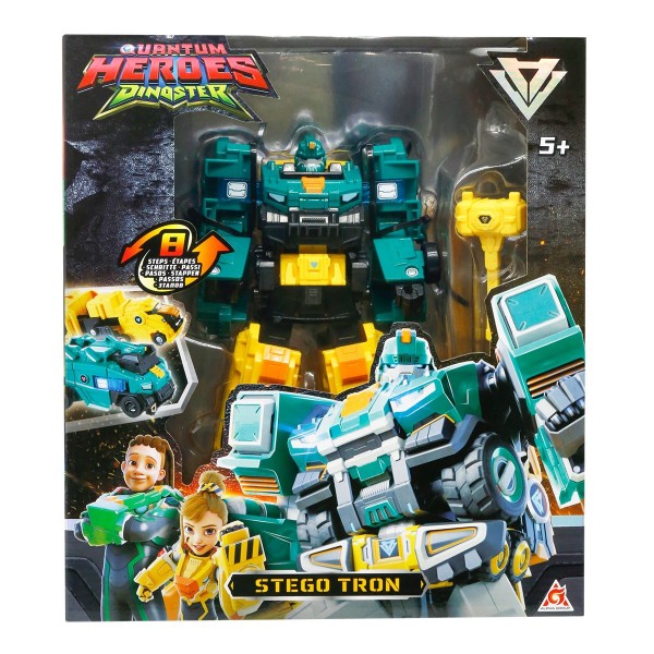 244730 Ігровий набір з роботом-трансформером DINOSTER - СТЕГО ТРОН (2 машини)