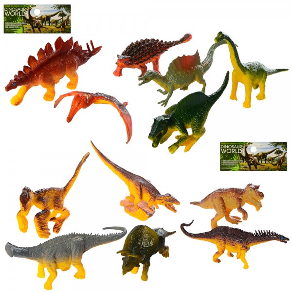 77397 Динозаври 611 6 шт., від 6 см., 2 види, кул., 17-20-2,5 см.