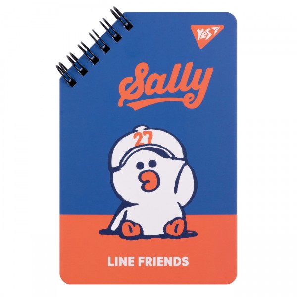 201019 Блокнот YES 95х145 мм, 60 арк., подв. cпіраль "Line Friends" Sally