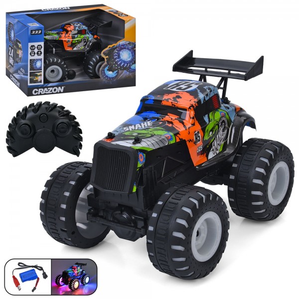 244509 Джип 333-TGL25161B радіок.2,4G, акум.,1:16, гум.колеса, USB, світло, кор.,36,5-23-24 см.