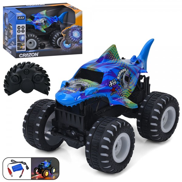 244267 Джип 333-TGL25162B радіокер.2,4G, акум., 1:16, корпус-акула(не б'ється),світло,USB,кор.,36,5-23-24см