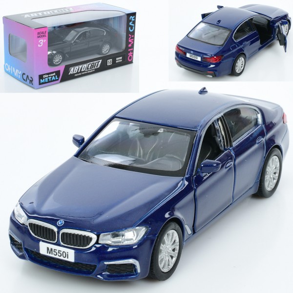 158414 Машина AS-3105 АвтоСвіт,BMW M550i,мет.,інерц.,відч. двері,гум.колеса,2кольори,кор.,15,5-7-7см.