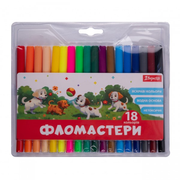 224630 Фломастери 1Вересня 18 кольорів "Classic"