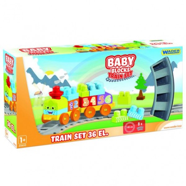 83850 "Baby Blocks" Мої перші кубики - залізниця 1,45м - 36ел.