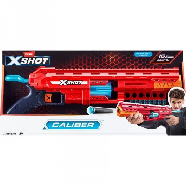 210190 X-Shot Швидкострільний бластер Excel-S1 Caliber (16 патронів), арт. 36675R