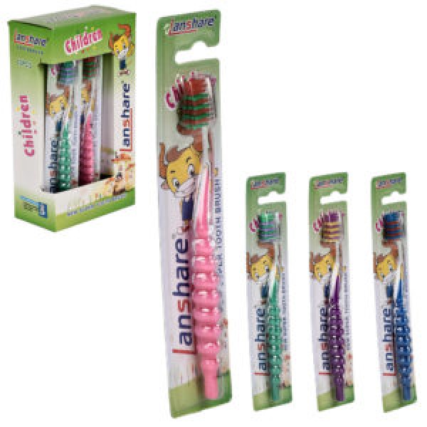 218999 Зубна щітка дитяча 12шт/уп 16см., R100632