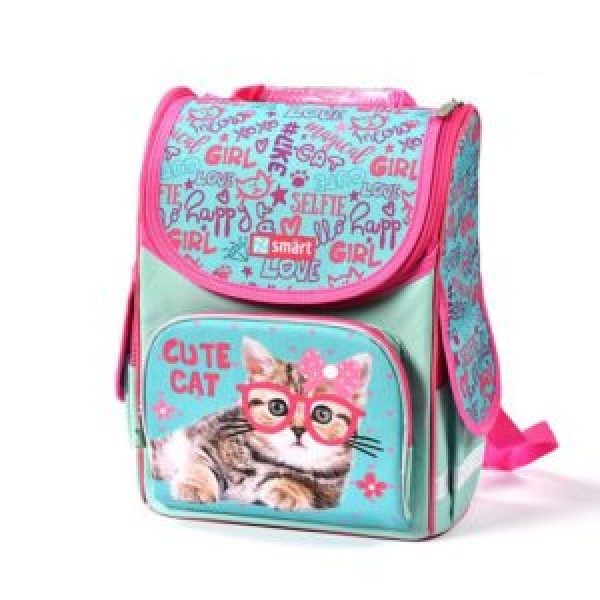 107471 Рюкзак шкільний каркасний SMART PG-11 Cute Cat 
