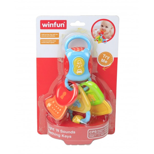 68874 Брязкальце 0185-NL WinFun  брелок, ключі, прорізувач, світло, муз., бат.лист