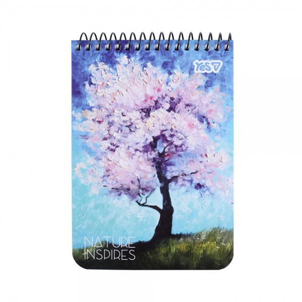 247654 Зошит для записів Yes А6/80 од. спіраль "Nature inspires"
