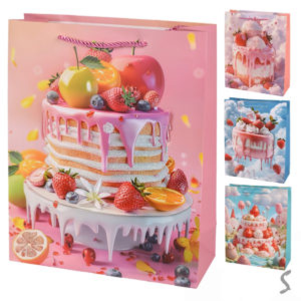 257451 Пакет подарунковий паперовий M "Sweets" 26*32*10см R34530-M