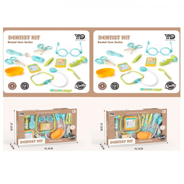 244152 Набір лікаря YY-032-33 стетоскоп, окуляри, мед.інструменти, 2 види, кор., 41,5-27,5-4,5 см.