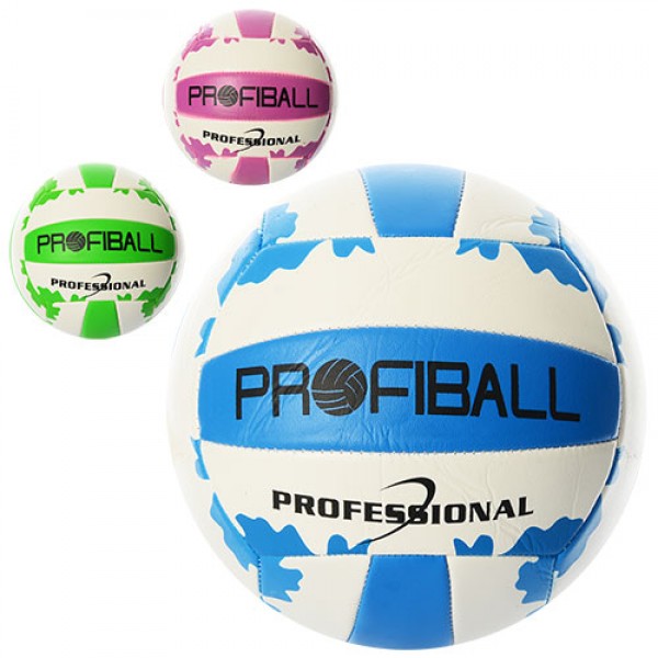 47573 М'яч волейбольний EV 3204 PROFIBALL офіц. розмір, 2 шари, 18 панелей, 3 кольори, 260-280 г