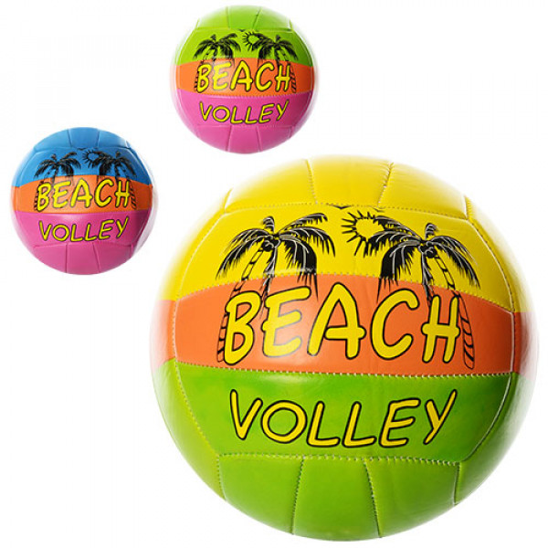 37448 М'яч волейбольний EV 3205 офіц. розмір, 2 шари, 18 панелей, 3 кольори, 260-280 г