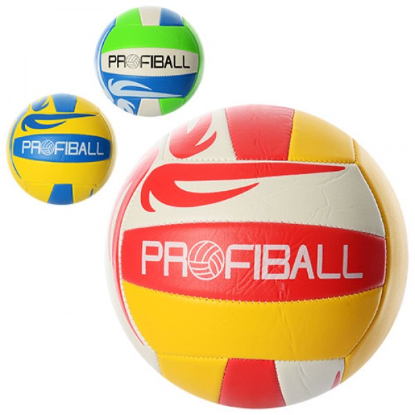 211154 М'яч волейбольний EV 3206 PROFIBALL офіц. розмір, 2 шари, 18 панелей, 3 кольори, 260-280 г