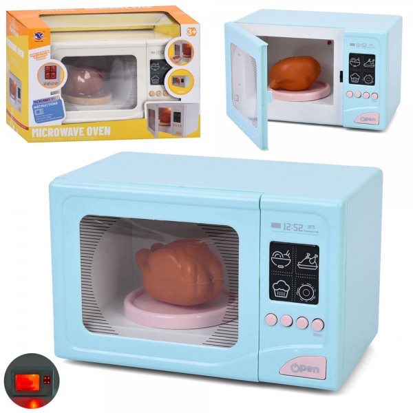 244906 Мікрохвильова піч XS-25002 20,5-13-13см, звук, світло, 2 кольори, на бат-ці, в кор-ці, 26-18-13,5см