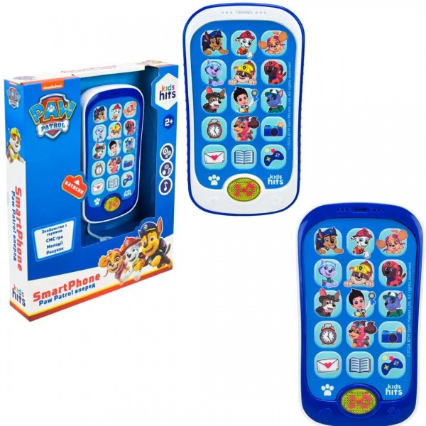248365 Телефон муз. розв. Kids Hits арт. KH03/006L "Paw Patrol",батар у комплекті., короб. 23*3,5*18.5 см
