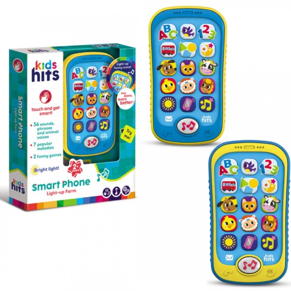 248368 Іграшка телефон муз. розв. Kids Hits арт. KH03/003, батар,2 кол. мікс,у короб. 13*5*18.5 см.