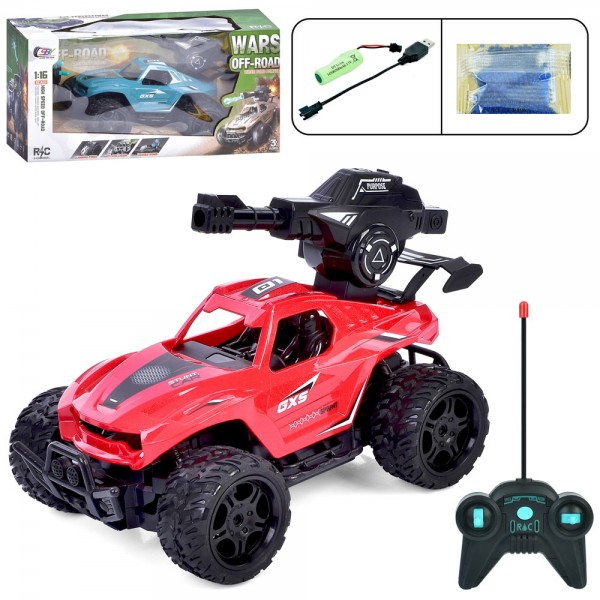 164322 Джип SBY164-6A радіокер.,акум.,1:16,водяні кулі,гум.колеса,USB,2 кольори,світло,кор.,34,5-17-15,5см.