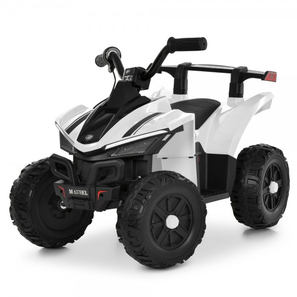251045 Квадроцикл M 6378EL-1 1*12V9AH, 2*25W, BLUETOOTH, EVA, шкіра, світло, музика, білий