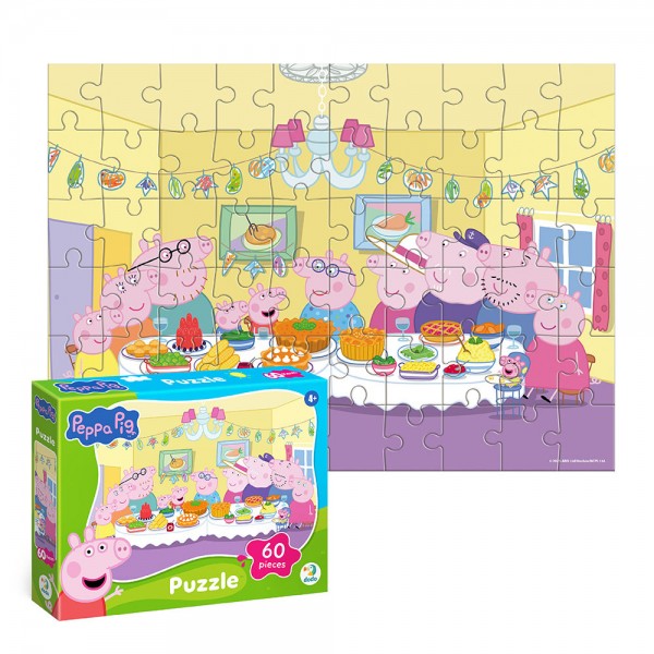 247578 Пазл на 60 елементів Peppa Pig. Родина разом