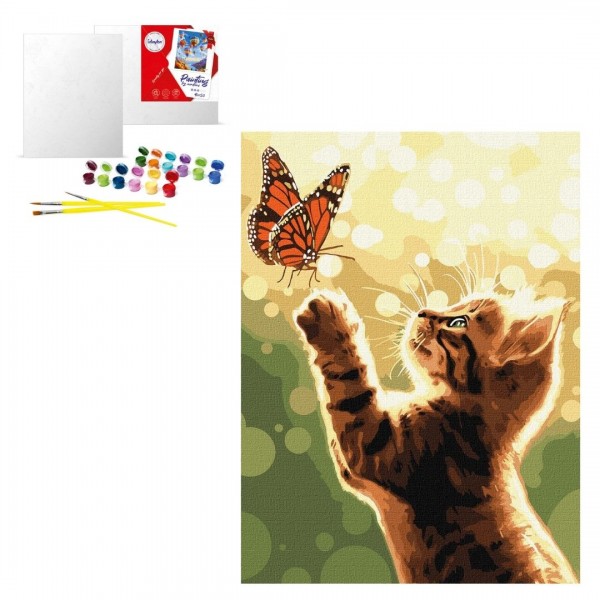 222762 КНО (в обкладинці) "Кіт і метелик" 30х40см