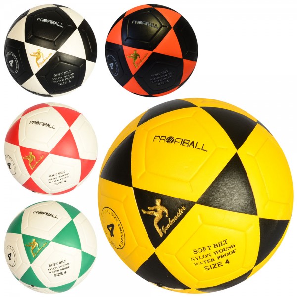 71004 М'яч футбольний MS 1936 розмір 4, ПВХ 1,6 мм., 300-320 г., ламінований, 3 кольори, кул.