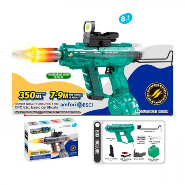 249016 Водяний автомат KB1399 рухлива деталь, акум., приціл, USB, світло, кор., 25-18-7,5 см.