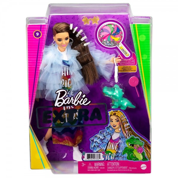 178894 Лялька Barbie "Екстра" у довгій веселковій сукні