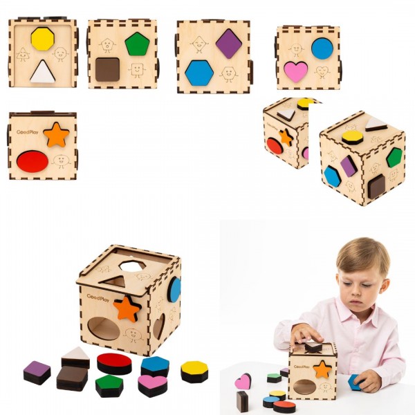 247729 Кубик-сортер Весела фігурка CUB-4-001