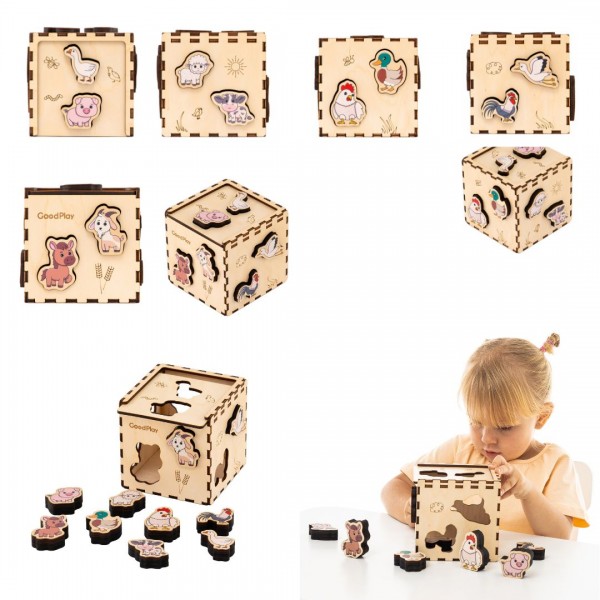 247731 Кубик-сортер Фермерський світ CUB-4-006