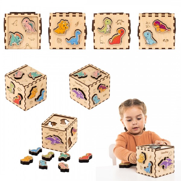 247733 Кубик-сортер ДиноСвіт CUB-4-010