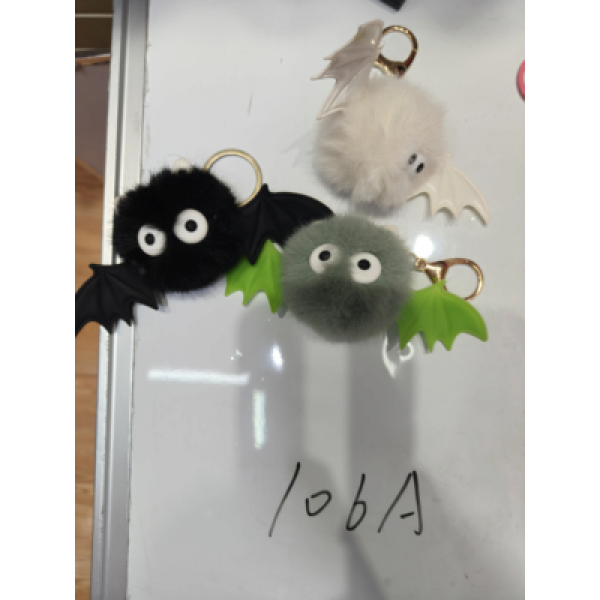 247019 Брелок FG250718106H на сумку, кажан (15-5-5см, плюш+силікон), 3 кольори. 