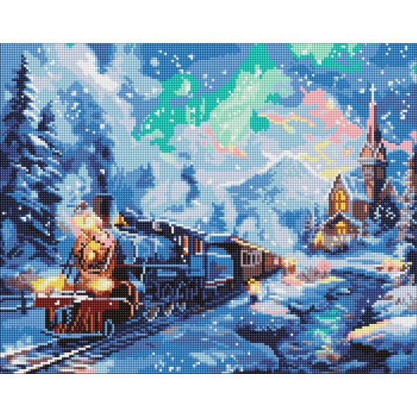 237782 Набір з алмазною мозаїкою "Святковий потяг" 40х50см