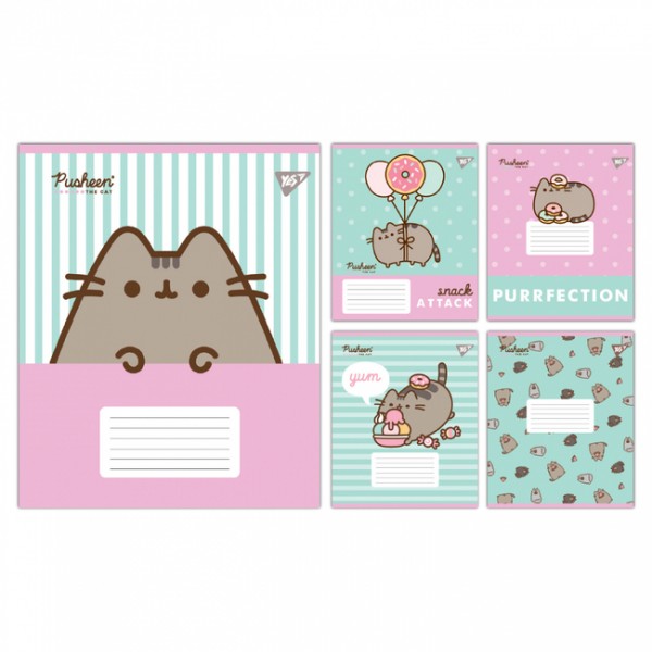 236760 А5/12 кл. Yes Pusheen Candy, зошит учнівський шкільний