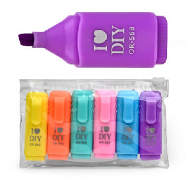 227596 Маркери текстовиділювачі 6кол., WW00199