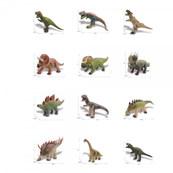 126061 Фігурка 672-85 динозавр, від 37 см., 12 видів, муз., бат.-таб., кул., 37-17-7 см.