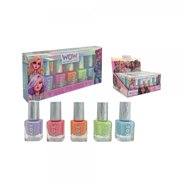 224658 Лак для нігтів яскравих кольорів, 5 шт.