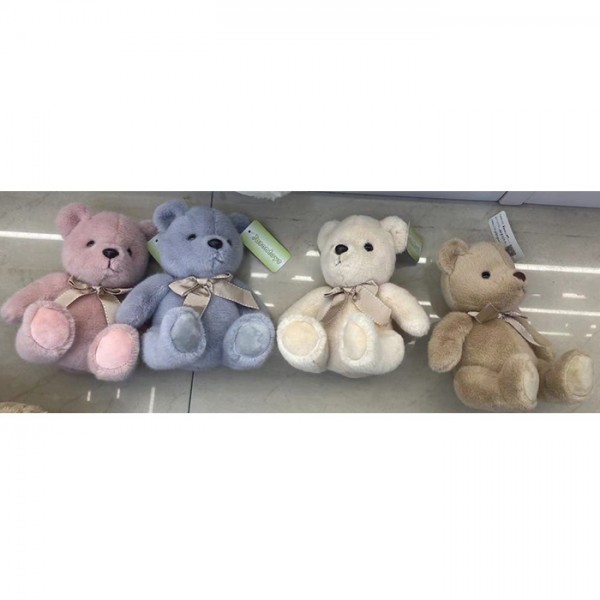 166095 Тварина FG231104026P ведмедик, м'яка іграшка, плюш, 4 кольори, 19-16-13 см.