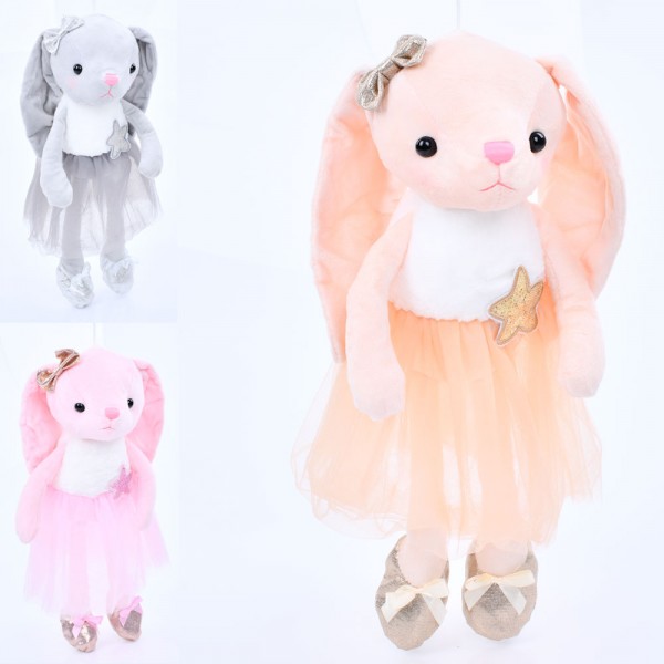 166096 Тварина FG231106032 заєць, балерина, м'яка іграшка, плюш, 3 кольори, кул., 12-37-11 см.