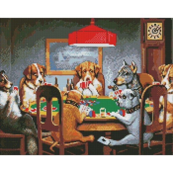 158099 Набір з алмазною мозаїкою "Собаки грають в покер" 40х50см