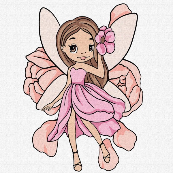 166386 Набір для розпису по номерах для дітей "Вишукана чарівниця" 25х25см