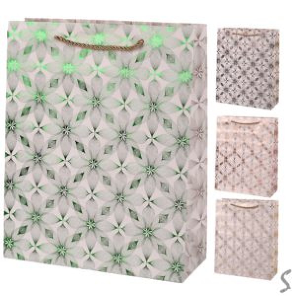 257460 Пакет подарунковий паперовий S "Floral pattern" 18*23*10см R98448-S