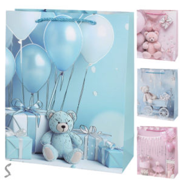 257468 Пакет подарунковий паперовий S "Happy birthday" 18*24*8.5см R34687-S