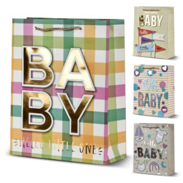 257470 Пакет подарунковий паперовий S "Hello baby" 18*23*8см R33057-S