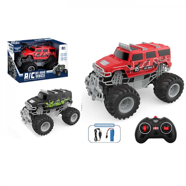 248967 Джип SY252K-1A радіокер. 2,4G, акум., гумові колеса, USB, 2 кольори, кор., 28-18-19 см.