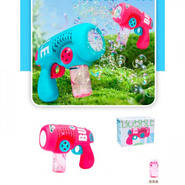 248977 Мильні бульбашки 068 пістолет17,5см,світло,запаска,2 кольори,бат.кор.18-13-8см