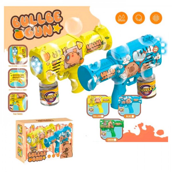 248754 Мильні бульбашки 112Dпістолет/автомат20,5см,капібара,світ,запас7-5см,на бат-ці, в кор-ці,21-15,5-7см