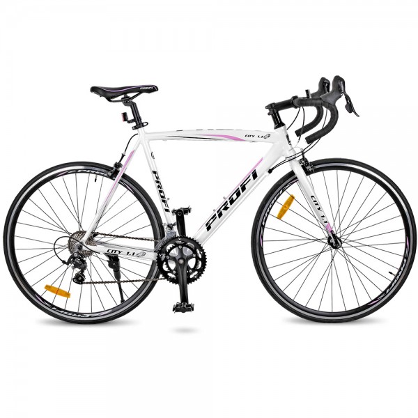 50007 Велосипед 28д. G56CITY A700C-2 (1шт)алюм.рама 56см,алюм.СB,обід 700C*23MM,біло-рожевий