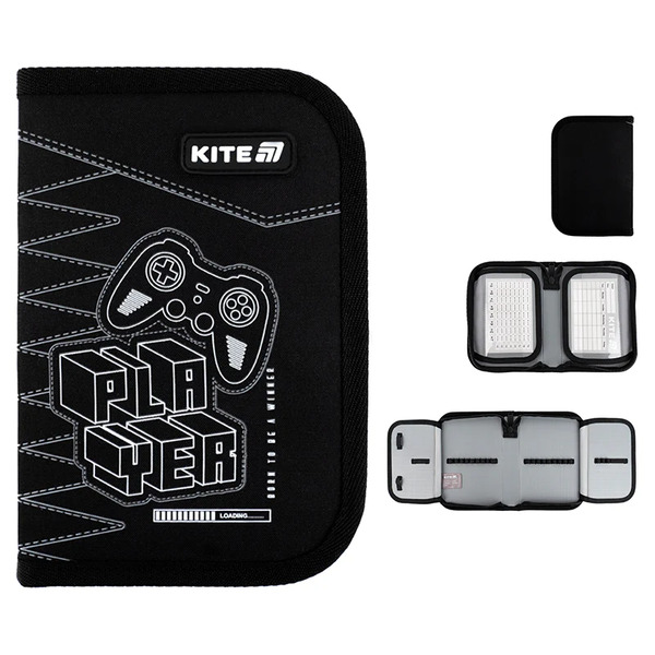225900 Пенал Kite 1 від., 2 відв., без наповнення 622 Player